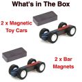 2 Sets Magnet Moving Toy Car Repulsive Magnetic Moving Car Magnetic Moving Car Toy Funny Learning Education Physics Experiment Toy With Bar Magnet. 