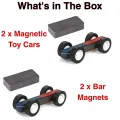 2 Sets Magnet Moving Toy Car Repulsive Magnetic Moving Car Magnetic Moving Car Toy Funny Learning Education Physics Experiment Toy With Bar Magnet. 