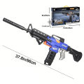 M416 Nerf Soft Darts Rechargeable Electric ToyGun 96 cm - Blue. 