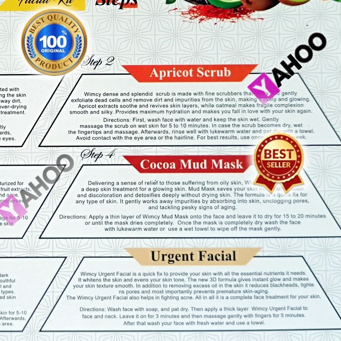 Wimcy%20Fruit%20Facial%20100ml%20-%20Export%20Quality%20Product%20-%20Cosmetic%20Items%20-%20Quality%20Cosmetic%20brand%20The%20facial%20kit%20contains%206%20products%20that%20are%20all%20a%20must%20have%20for%20a%20glowing%20and%20healthy%20skin.%20This%20facial%20kit%20contains%20pomegranate%20facewash,%20apricot%20scrub,cucumber%20-%20Image%203