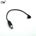 25cm USB 2.0 standard B Male to USB Micro 5 pin 5pin Male Right Angled 90 degree data Cable for tablet HUB hard disk printer. 