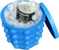 Ice Cube Maker Silicone Bucket for Mini Ice Cubes - Space Saving Ice Maker Cup makes Magic Ice Nugget for Cocktail Crushed Ice Chips, Ice Mold Cylinder Bucket Ice Cube Tray with lids. 