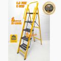 5 Step Foldable Ladder Heavy Duty Step Handle Attach. 