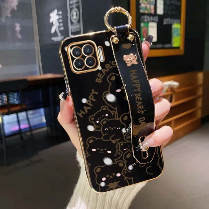 JIUMOO%20For%20OPPO%20A93%202020%20Case%20With%20Wristband%20Cartoon%20Cute%20Line%20Bear%20New%20Design%20Shockproof%20Phone%20Case%20Pattern%20Plating%20Silicone%20Casing%20Full%20Cover%20Camera%20Thin%20SoftCase%20Protection%20Cases%20-%20Image%202