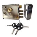 heavy duty, door security inter lock for main gate with three heavy steel rods. 