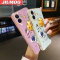 JIUMOO For IPhone 12 Case Cartoon Astronaut Nasa Side Design Phone Case Square Edge Pattern Silicone Softcase Luxury Plating Casing Full Cover Camera Shockproof Protection Cases. 