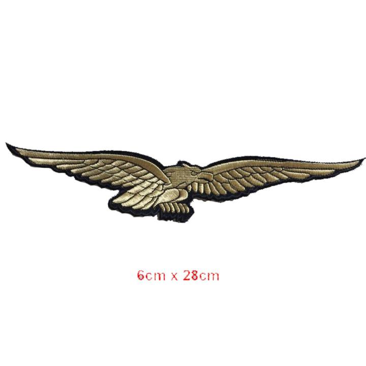Golden flying eagle Embroidery badge clothes Iron on Sew on Patch#888