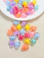 30 Colorful Transparent 18mm Heart Star Beads for DIY Jewelry Making | Double Heart Acrylic Beads for Bracelets, Necklaces, Keychains & Crafts | Cute Candy Beads for Kids Accessories. 