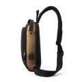 Boy's Fashion Youth Chest Bag New Artical Men's Motorcycle Bag Oxford Cloth Cross Body Bag. 