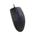 A4tech N-530S Illuminate Wired Mouse - 1200 DPI - Blue Backlit - 125Hz Report Rate - Silent Clicks - For PC, Laptop. 