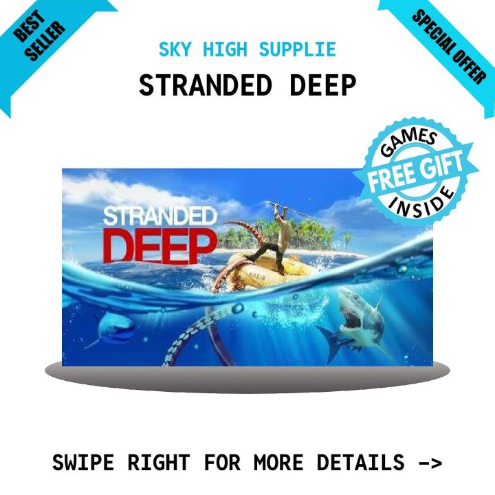 STRANDED DEEP Game for PC - with complete Installation Guide - GoogleDrive/MediaFire Download - QR Codes + 1 Extra free Game - PC Games