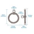 5sets Round Metal Antique golden Clasps for Bracelets craft supplies. 