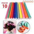 "Get Bouncy, Beautiful Curls with 10-Piece Spiral Hair Foam Roller Set!" 10 Pcs Spiral Hair Foam Curler Roller Set. 