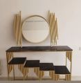 Table Console With Mirror Made In Metal. 