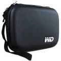 External Hard Drive Carrying Case WD HDD SSD Bag - Black. 