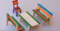IMPORTED WOODEN Coloured Craft Sticks Ice Cream Sticks Wooden Popsicle Sticks (8pcs Pack) (Size Of Each Stick 20cm Length And 2.5cm Width). 