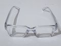 UrbanHive.pk Premium White Transparent Glasses for Men & Women – Trendy Oversized Chunky Square Shape Eyeglasses – Lightweight Anti-Blue Light Fashion Frames for Girls & Boys. 
