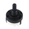 12V1 Rod/12 Way Black Rotary Switch Solder Terminals 12-way Rotary Switch. 