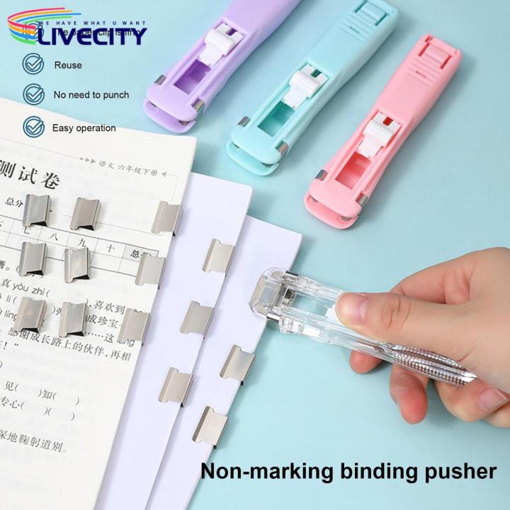 Binder Clip Simple Operation Paper Binder Clips Desktop Stapler