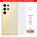 Samsung Galaxy S24 Ultra Skin Wrap - 360 Protection Carbon Fiber Matte Transparent with Camera Skin. 