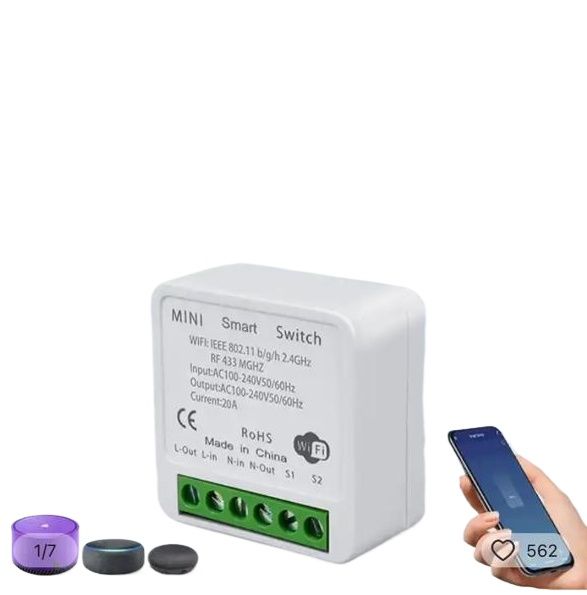 Wifi smart Switch 20A for controlling devices wirelessly