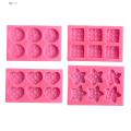 Easy Release Cookie Mold Silicone Cookie Mold Set Easy Release Baking Molds for Fondant Cake Chocolate Candy More Kitchen Supplies for Creative Treats Round Square Star Heart Shapes for Southeast. 