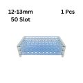 Test Tube Rack for 12-13mm Tubes, 50 Slot Capacity | Heavy-Duty Plastic Holder for Lab Experiments, Science Projects, Storage & Educational Use. 