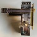 Door handle wooden handle lock ( silver ). 