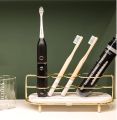 Electric toothbrush holder light luxury golden bathroom shelf Washing table diatom mud absorbent pad toilet storage rack. 