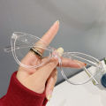 2024 Anti Blue Light Computer Glasses Women Big Frame Cat Eye Metal Frame Reading Eyeglasses Dropshipping Homesickneisi. 