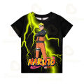 Uzumaki Naruto Adult Children's Clothing Sasuke 3D Digital Printing Loose Large Size Short-sleeved T-shirt Kids Summer Tee Tops. 