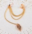 1 Piece Fashion Ear Clip Leaf Tassel Punk Earrings Jewellery For Girls. 