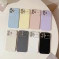 100%new celebrity trend+In stock+COD Luxury Liquid Silicone Phone Case For iPhone 11 12 13 14 15 Pro Max Shockproof Bumper Back Candy Lens Protection Cases Cover. 