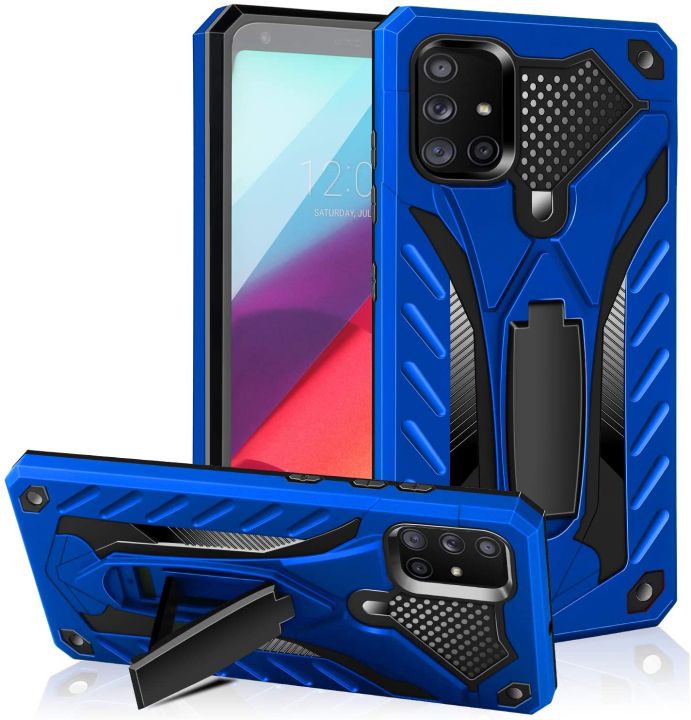 Samsung Galaxy A71 Slim Armor Back Cover with Dual-Layer Protection, Integrated Kickstand, and Shock Absorption