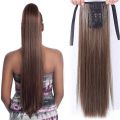 45/55/65cm Super Long Straight Clip In Tail False Hair Ponytail Hairpiece With Hairpins Synthetic Pony Tail Extensions. 