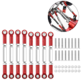 1 Set Replacement Accessories Fit for 1/12 MN128 Remote Control Car Parts & Accessories Metal Upgrade Modification Adjustable Chassis Linkage. 