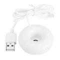 Portable Mini Humidifier Doughnut-shaped USB Atomization Spray Humidifier for Home Office Car(White). 