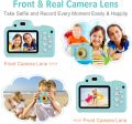 Kids Digital Camera for Girls Boys, Vannico Rechargeable HD Video Photo Camera for Kids Age 3-10, Kids Mini Selfie Camera Camcorder With 16GB SD Card Gift for Children Blue. 
