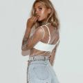 beautifullady Fashion Women Transparent Mesh Sheer Tops Long Sleeve T-Shirt Blouse. 