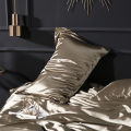 SISISILK Luxury 100% Satin Silk Dark Gold Pillowcase Wholesale Solid Color Silky Healthy Standard Pillow Cover for Beauty. 