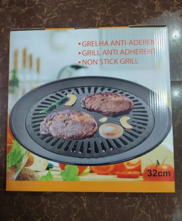 Non%20Stick%20Grill%20Bbq%2032cm%20/%20Bbq%20Grill%20Frying%20Pan%20Non-stick%20Korean%20Traditional%20Cast%20Iron%20Grill%20Pan%20-%20Image%205