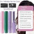 2 in 1 Electric Hair Straightener Curler Heating Styling Comb Straightening Brush - Multicolors 909. 