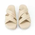 Medicated PU Wedge Slippers For Women | Female Synthetic Leather Slippers For Ladies. 
