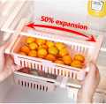 Adjustable Fridge Storage Basket Expandable Fridge Storage Rack Plastic Fridge Space Saver Food Organizer Tray. 
