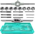 20 Piece Metric Tap and Die Set Manual Tooth Opener Alloy Steel Die Set with Green Storage Case Tapping Thread Cutting Kit for Garage, Metric Thread Tap (Specification x pitch). 