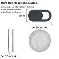 WebCam Cover for Macbook Iphone PC Tablet Laptops Tapa Camera Cover Web Cam Cover Mobile Phone Lens Privacy Sticker Thin Antispy-1pc Black. 