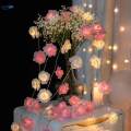 20LEDs String Romantic Flower Lights Warm White Lighting LED Rose Flower Lights for Fairy Garden. 