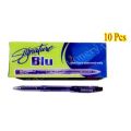 Signature BLU Ball Pen - Multi Color - Blue, Black, Red - ( 10 Pc ) - Ball Point. 
