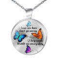 Unisex Necklace My Mind Still Talks To You Time Glass Pendant Jewelry Chain Gift. 
