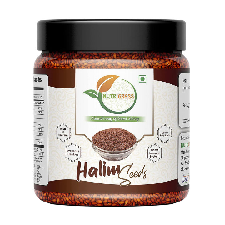 Halim Seeds ( Aliv Seeds ) - 300 Gm Jar Pack - (Garden cress / Haleem ) Hair Growth -